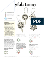 Snowflake Earrings: Seed Bead Color1 Superduo Bead Color2 Superduo Bead Color3 Superduo Bead