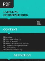 LABELLING OF DISPENSE DRUG - Group 4