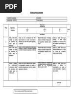 Rubrica para Examen Costos II