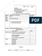 Lab Report: DCC 3113 Highway & Traffic Engineering