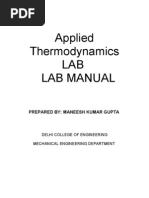 Applied Thermodynamics Lab 2k9ee-834