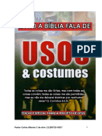 Livro A Bíblia Fala de Usos e Costumes