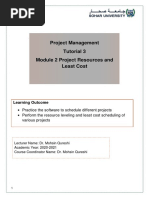 Module 3 Tutorial - Project Scheduling