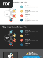 4 Step Simple Diagram For Powerpoint: Sample Text