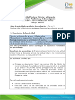 Guía de Actividades y Rúbrica de Evaluación Tarea 3 Biodiversidad y Movimientos Sociales Enfocados A La Producción Animal