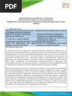 Syllabus Del Curso Sistemas de Tratamiento de Aguas Residuales