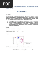 PROBLEMAS Y SOLUCIONES de Circuitos Equivalentes de Un Motor de CD