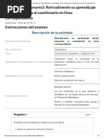 Examen - (AAB01) Cuestionario2 - Retroalimente Su Aprendizaje Dando Respuesta Al Cuestionario en Línea Correspondiente