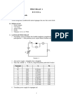 Laporan Pratikum Dasar Elektronika