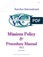 Victory Churches International: Missions Policy &