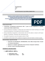 Asnt Level Ii - NDT In: Application For The Post Of: QC PIPING INSPECTOR