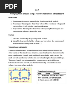 Verifying Mesh Analysis Using A Resistive Network On A Breadboard