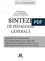 Sinteze de Pedagogie Generala. Ghid Pentru Pregatirea Examenelor de Titularizare, Definitivat Si Gradul Didactic II - Ion Albulescu, Horatiu Catalano