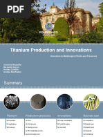 Titanium Production and Innovations: Innovation in Metallurgical Plants and Processes