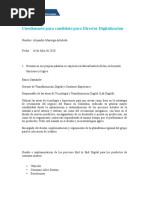 Cuestionario para Candidato Direccion Digitalización - Innovación