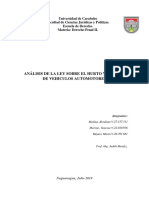 Tema #3 Analisis de La Ley Sobre El Hurto y El Robo de Vehiculos Automotores