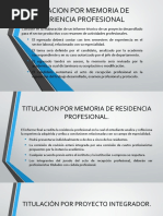 Titulacion Por Memoria de Experiencia Profesional