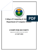 Computer Security # CoSc4171 PDF