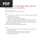 Corporate Law Case Digest: West Coast Life Insurance Co. V. Hurd (1914)