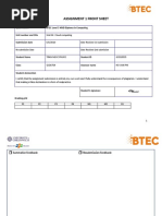 Assignment 1 Front Sheet: Qualification BTEC Level 5 HND Diploma in Computing Unit Number and Title