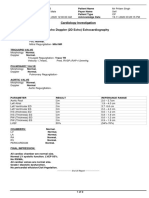 Cardiology Investigation Echo Doppler (2D Echo) Echocardiography