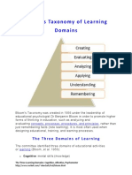 The Three Learning Domains - Cognitive, Affective, Psychomotor