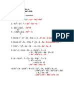 Multiplying and Dividng Polynomials