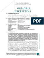 Memoria Descriptiva