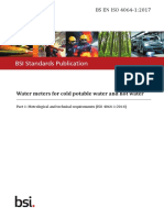 BSI Standards Publication: Water Meters For Cold Potable Water and Hot Water