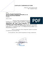 CARTA DE ACEPTACIÓN Y COMPROMISO DE TUTORÍA Modelo