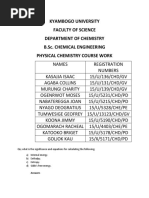 Phy Chem Course Work