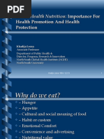 Lec - 9 Public Health Nutrition and Importance For Health Promption