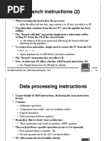 Branch Instructions (2) : Refilled. Writing PC-4 Into The LR of The Current Bank