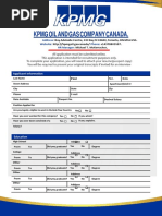 KPMG Oil and Gas Company Canada Job Application Form.