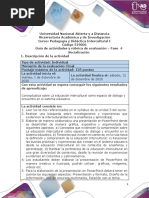 Guía de Actividades y Rúbrica de Evaluación - Fase 4 - Socialización