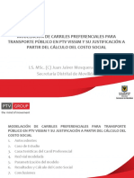 Modelación de Carriles Preferenciales para Transporte Público en PTV Vissim Y Su Justificación A Partir Del Cálculo Del Costo Social