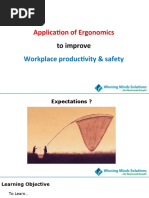 Application of Ergonomics To Improve Productivity & Safety - Overview - Awareness Session