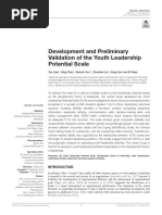 Development and Preliminary Validation of The Youth Leadership Potential Scale