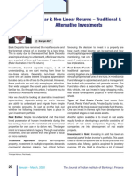 LINEAR AND NON-LINEAR RETURNS-TRADITIONAL AND ALTERNATIVE INVESTMENTS BQ Jan - March 2020 Narayan Kini