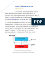 Intrinsic Semiconductor: Free Electrons Holes