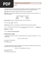 Calculations From Chemical Equations Part 2