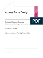 MS Access 2003 Forms Design