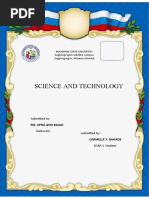 Science and Technology: Bukidnon State University Sugbongcogon Satellite Campus Sugbongcogon, Misamis Oriental