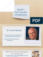 Merrill's First Principles of Instruction