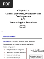 Current Liabilities, Provisions and Contingencies LO2 Accounting For Provisions