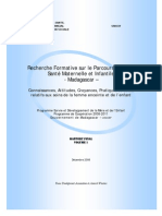 Recherche Formative Sur Le Parcours de Soins de Santé Maternelle Et Infantile À Madagascar - Volume 1 - 2008