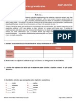 Actividades de Ampliación de Las Categorías Gramaticales PDF