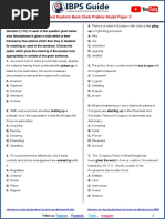 Jammu and Kashmir Bank Clerk Prelims Model Paper 2: English Language