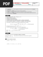 EJERCICIOS DE REFUERZO 1 EVALUACIÓN Polinomios 19-20