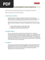 Oracle Press Case Study - Resolving High Cpu Usage On Oracle Servers